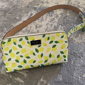 Kate Spade Yellow and Green Crossbody Bag with Lemon Print
